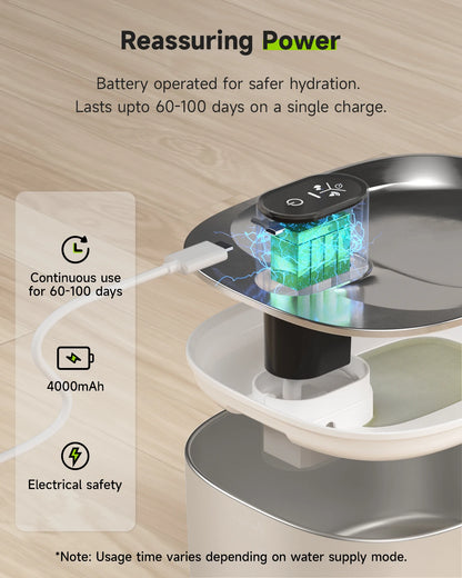 Wireless Stainless Steel Fountain