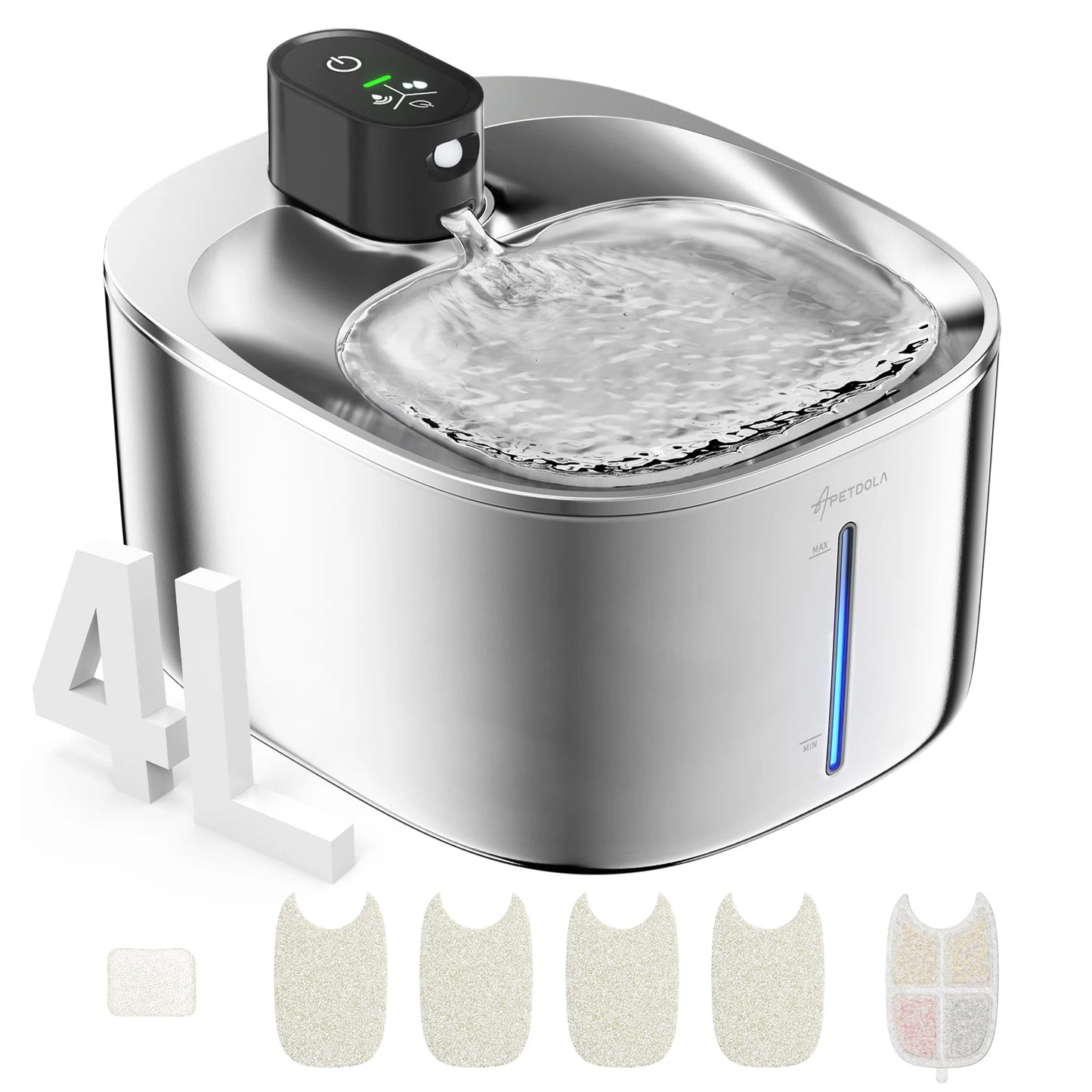 Wireless Stainless Steel Fountain
