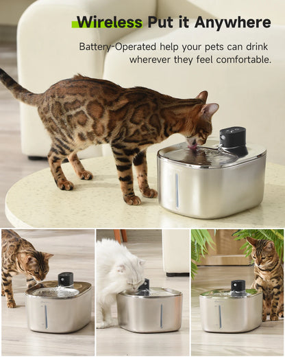 Wireless Stainless Steel Fountain