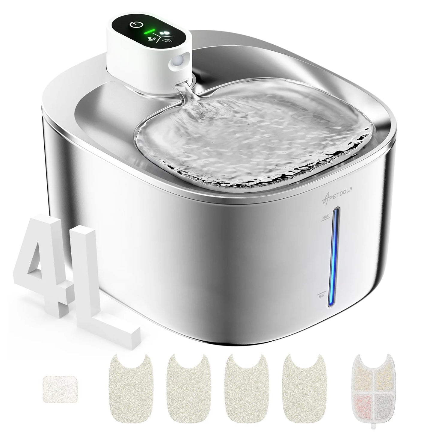 Wireless Stainless Steel Fountain